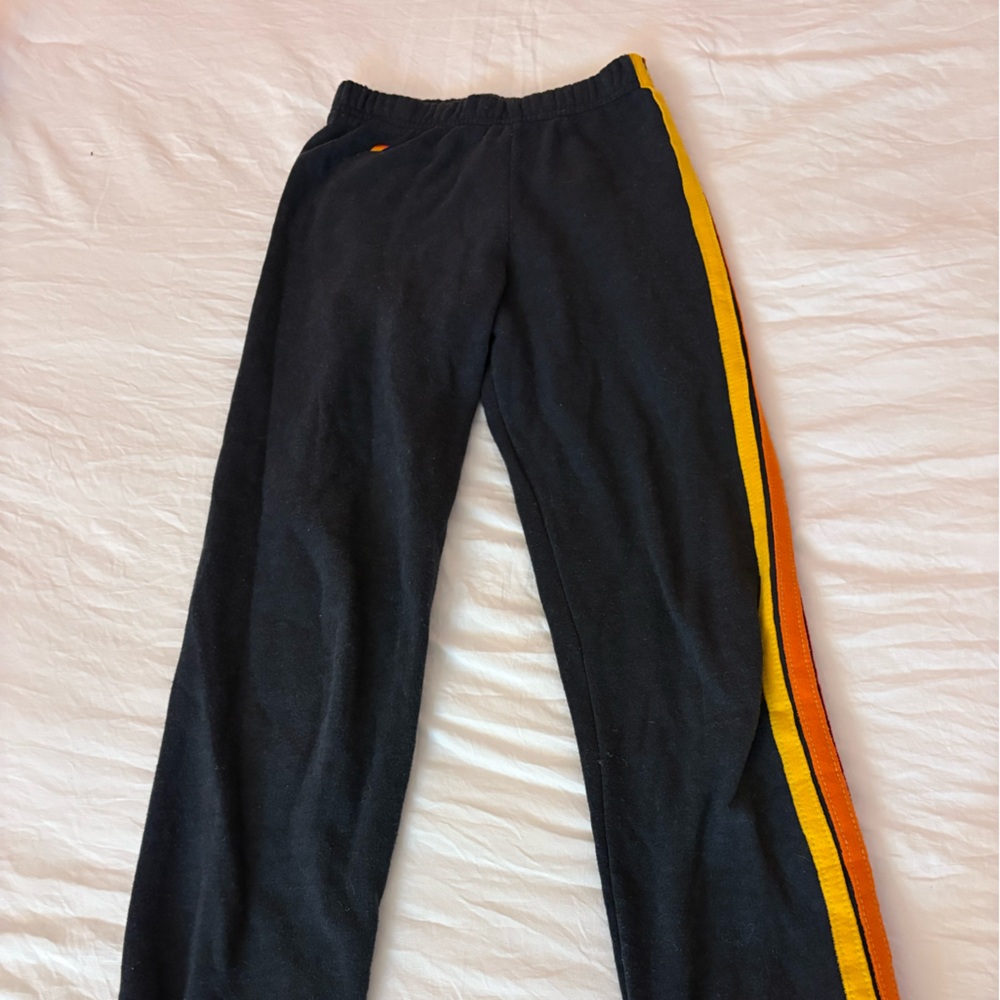 Aviator Nation Kids Size 10 Navy Striped Sweatpants